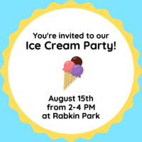 Ice Cream Party Invitation Badge